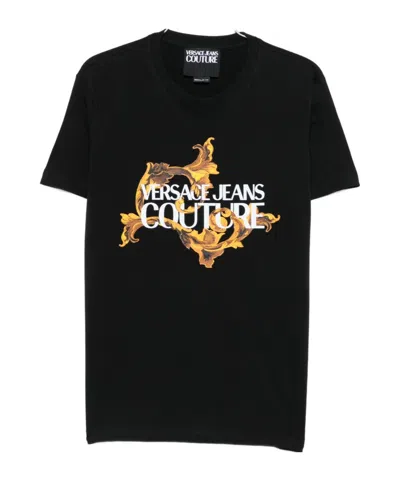 Versace Jeans Short-sleeved T-shirt In Black