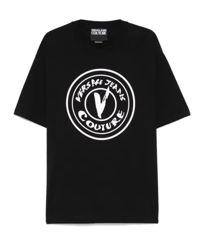Versace Jeans Short-sleeved T-shirt In Black
