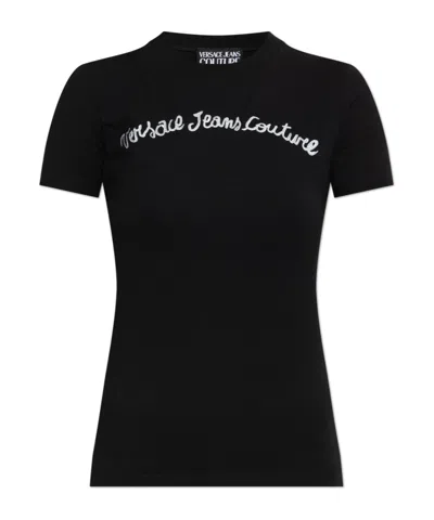 Versace Jeans Short-sleeved T-shirt In Black