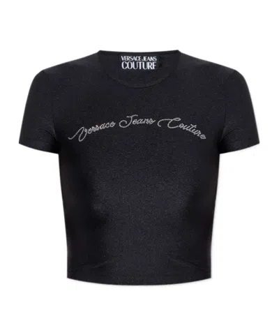 Versace Jeans Short-sleeved T-shirt In Black