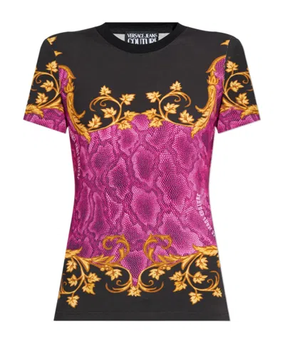Versace Jeans Short-sleeved T-shirt In Black