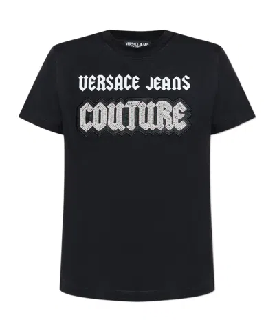 Versace Jeans Short-sleeved T-shirt In Black