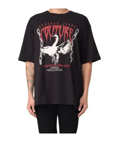 Versace Jeans Short-sleeved T-shirt In Black