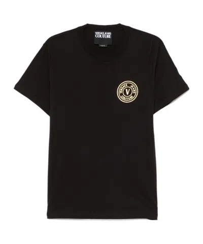 Versace Jeans Short-sleeved T-shirt In Black