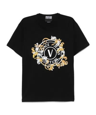 Versace Jeans Short-sleeved T-shirt In Black
