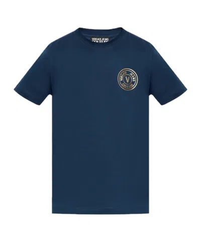 Versace Jeans Short-sleeved T-shirt In Blue