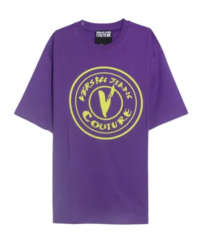 Versace Jeans Short-sleeved T-shirt In Purple