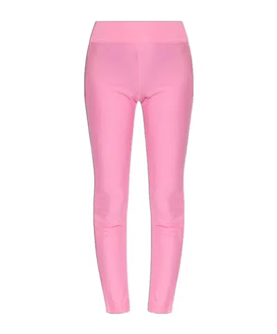 Versace Jeans Side-striped Leggings In Pink