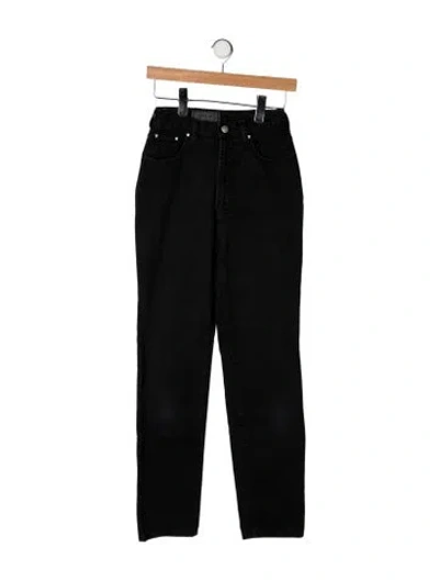 Pre-owned Versace Jeans Signature Straight Leg Jeans In Black