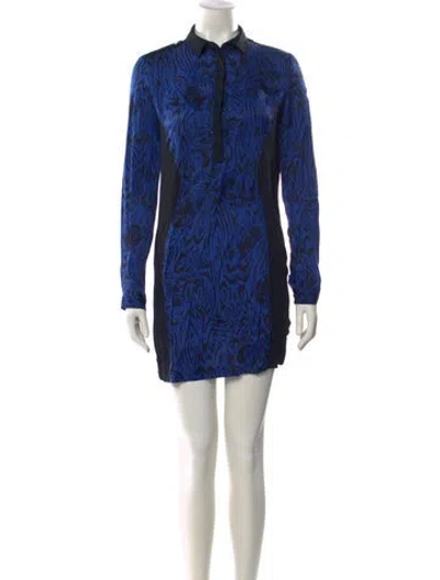 Pre-owned Versace Jeans Silk Mini Dress In Multi