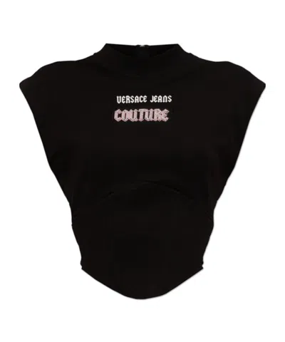 Versace Jeans Sleeveless Top In Black