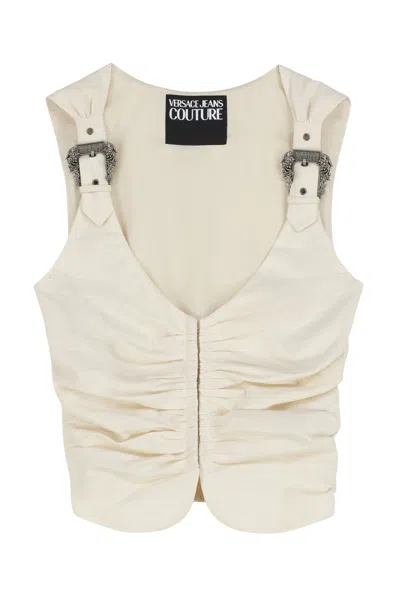 Versace Jeans Sleeveless Tops In Neutral