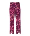 Versace Jeans Slit Flared Pants In Multi