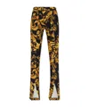 Versace Jeans Slit Flared Pants In Black