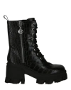 Versace Jeans Round-head Short Boots In Black