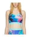 Versace Jeans Couture Abstract Print Sports Bra In Nude