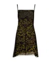Versace Jeans Square-neck Sleeveless Dress In Black