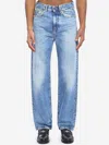 Versace Stonewash Jeans With Studs In Blue