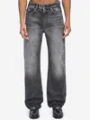 Versace Stone Washed Jeans In Gray