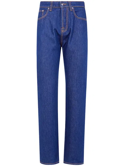 Versace Pant Denim Rinsed Denim In Blue