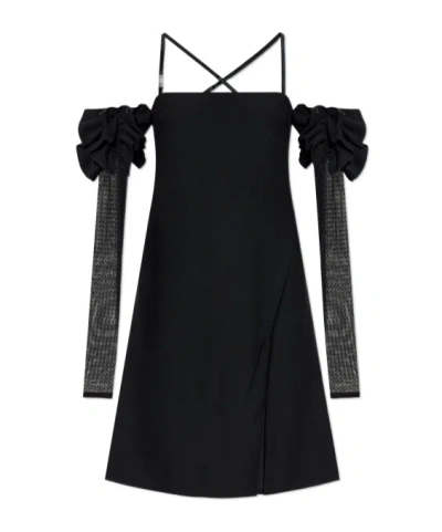 Versace Jeans Strapless Dress In Black