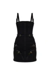 Versace Jeans Suspender Dress In Black