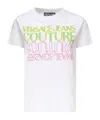 Versace Jeans T-shirt With Round Neck And Short Sleeves In White