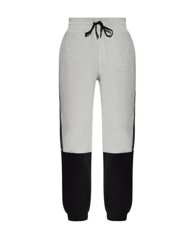 Versace Jeans Two-tone Drawstring Track Pants In Gray