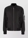 Versace Jeans Unique Print Nylon Bomber Jacket In Black