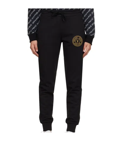 Versace Jeans V-emblem Logo Sweatpants In Black