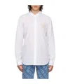 Versace Jeans Couture Logo-embroidered Button-up Shirt In White