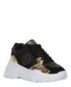 Versace Jeans V-emblem Speedtrack Sneakers In Gold