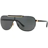 Versace Jeans Versace 0ve2140 Pilot Sunglasses Black In Black
