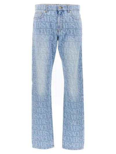 VERSACE VERSACE 5-POCKET STRAIGHT-LEG JEANS