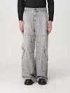 Versace Multi-pocket Wide-leg Jeans In Grau