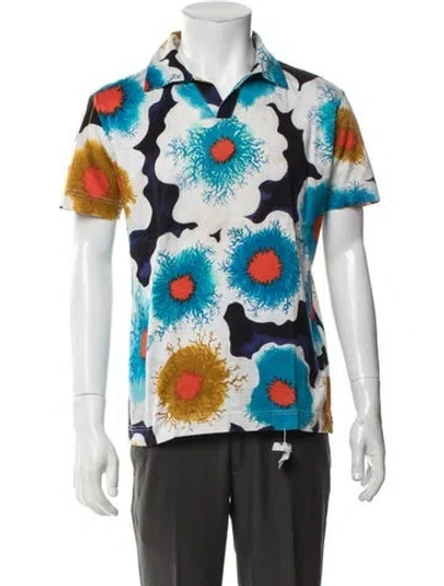 Pre-owned Versace Jeans Vintage 1990's Polo Shirt In Blue