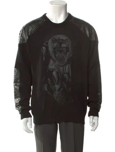 Pre-owned Versace Jeans Vintage 2000's Pullover In Black