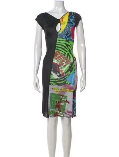 Pre-owned Versace Jeans Vintage Knee-length Dress In Black