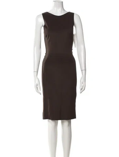 Pre-owned Versace Jeans Vintage Knee-length Dress In Brown