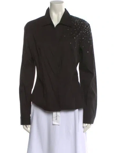 Pre-owned Versace Jeans Vintage Late 1990's - Early 2000's Button-up Top In Black