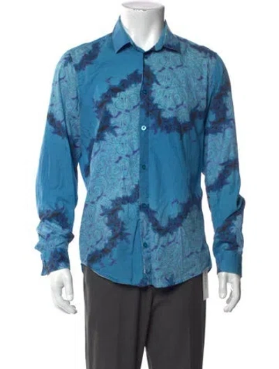 Pre-owned Versace Jeans Vintage Late 2000's - Early 2010's Shirt In Blue