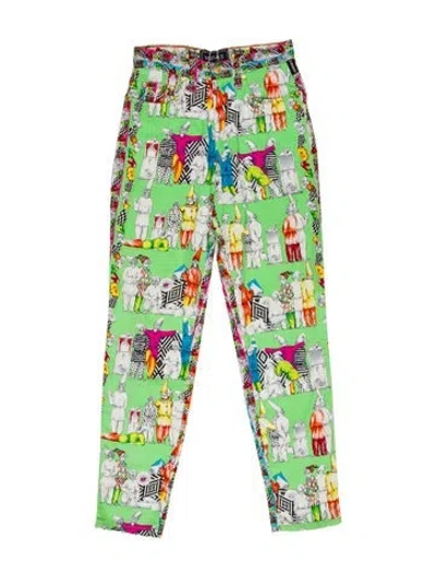 Pre-owned Versace Jeans Vintage Skinny Leg Pants In Green