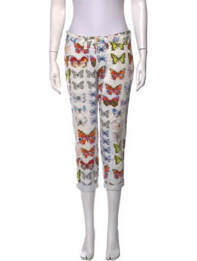 Pre-owned Versace Jeans Vintage Skinny Leg Pants In White