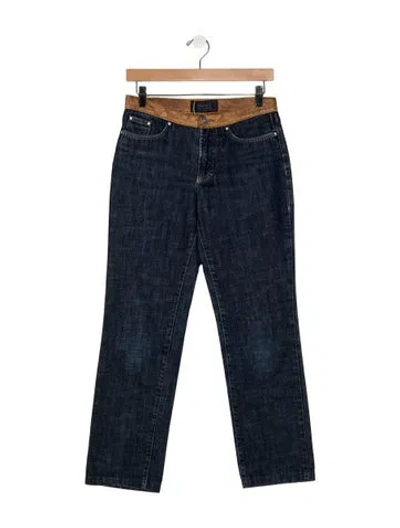 Pre-owned Versace Jeans Vintage Straight Leg Jeans In Blue