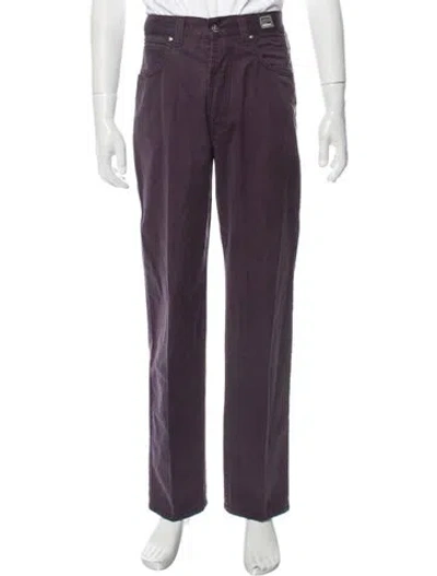 Pre-owned Versace Jeans Vintage Straight-leg Jeans In Purple