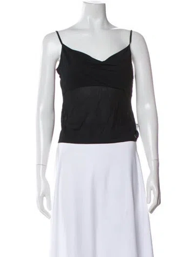 Pre-owned Versace Jeans V-neck Sleeveless Top In White
