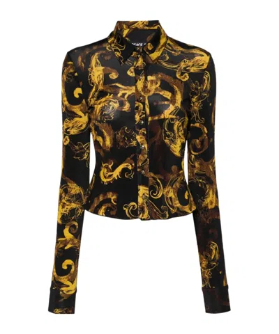 Versace Jeans Watercolour Couture Shirt In Multi