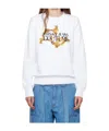 Versace Jeans White Screen-printed Sweatshirt In White