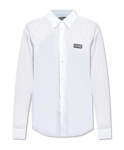 Versace Jeans White Shirt With Logo Application