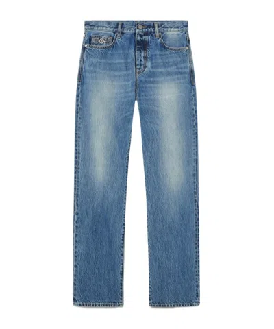 Versace Jeans With Belt Loops In Blue